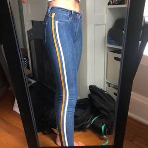 Pacsun Yellow and White striped jeans